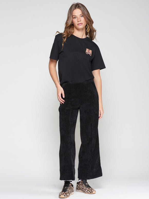 Black Embroidery T-Shirt
