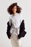 White Puffed Shoulder Shirt