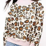 Ivory Leopard Mock Neck Sweatshirt