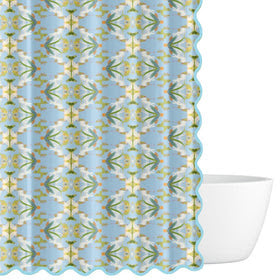 English Garden Blue Shower Curtain