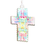 Kaleidoscope Cross Acrylic Ornament