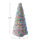 Recycled Glass Tree with Sequins - Multi-colored