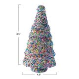Recycled Glass Tree with Sequins - Multi-colored
