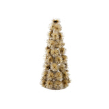 Plastic Tinsel Ball Tree with Glitter & Silver Color Beads