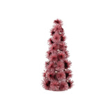 Plastic Tinsel Ball Tree with Glitter & Silver Color Beads