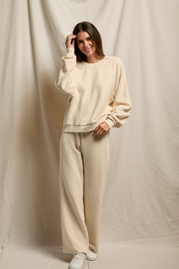 Sugar Overs Ziggy Reverse Fleece LS Shrunken Crew