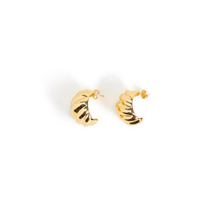 Gold Croissant Earrings