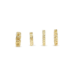 Gold Plated Chain Rings