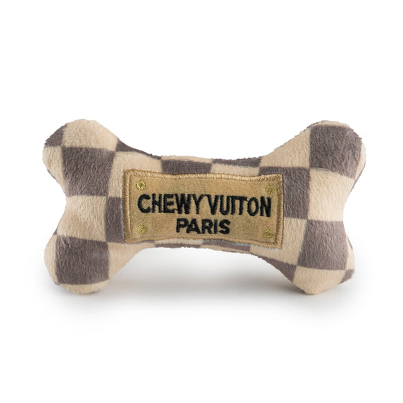 Checker Chewy Vuiton Bones- small