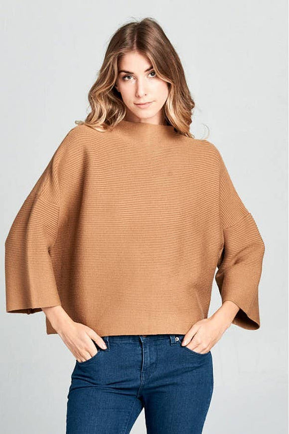 NOT YOUR CASUAL TOP CAMEL