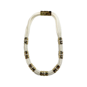 Color block necklace - Winter white