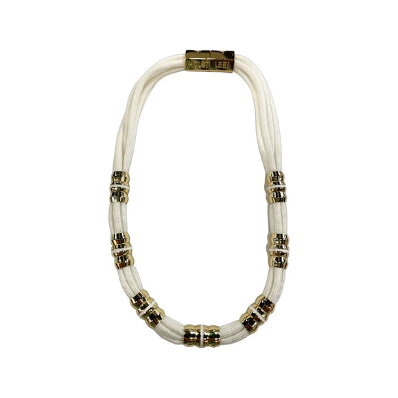 Color block necklace - Winter white