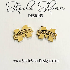 Mississippi State Perfect Gift Logo Earrings- Licensed!