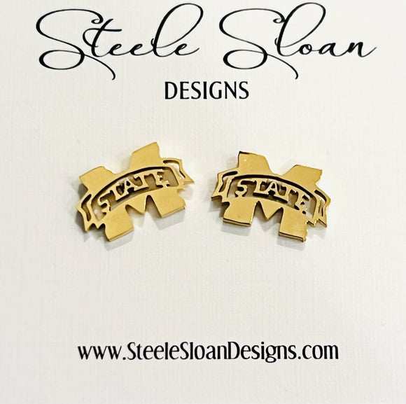 Mississippi State Perfect Gift Logo Earrings- Licensed!