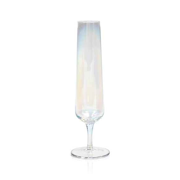 FESTIVE IRIDESCENT CHAMPAGNE FLUTE, MIN.