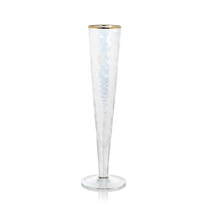 Aperitivo Slim Champagne Flute - Luster with Gold Rim