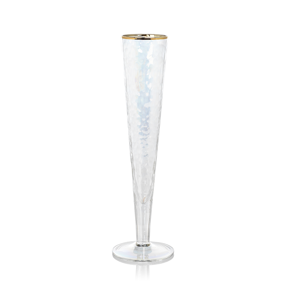Aperitivo Slim Champagne Flute - Luster with Gold Rim