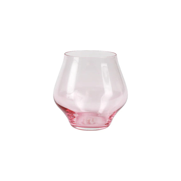 CONTESSA STEMLESS WINE GLASS - PINK