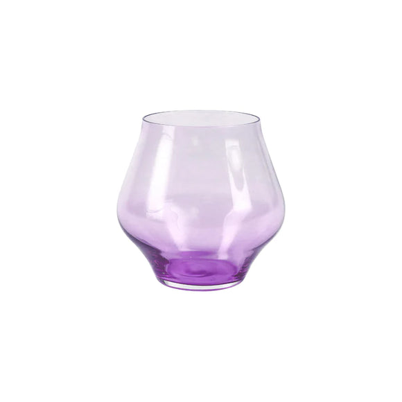 CONTESSA STEMLESS WINE GLASS - LILAC