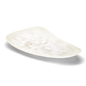 Archipelago White Cloud Marbleized Platter