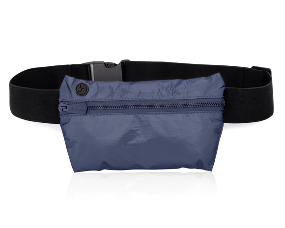 Lay Flat Fanny Pack in Shimmer Navy