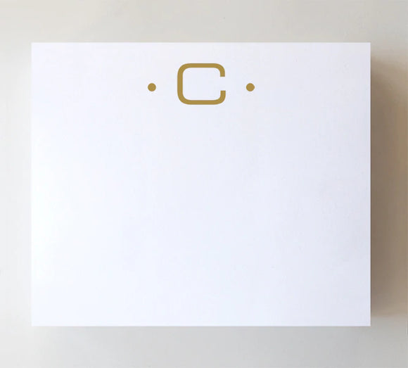 LUXE GOLD INITIAL NOTEPAD