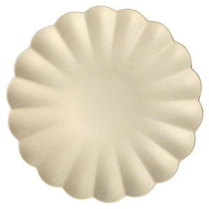 WHITE SMALL BAMBOO FIBRE PLATE SET