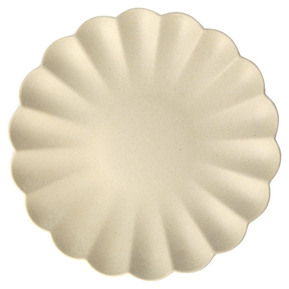 WHITE SMALL BAMBOO FIBRE PLATE SET