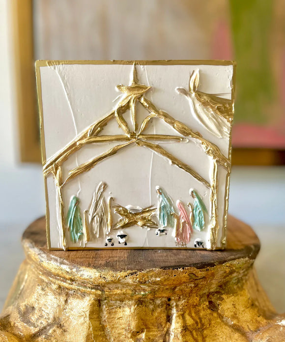 Nativity Scene Wood Panel