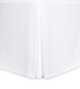 M145 Petra Queen Bedskirt Panels, 18" Drop White