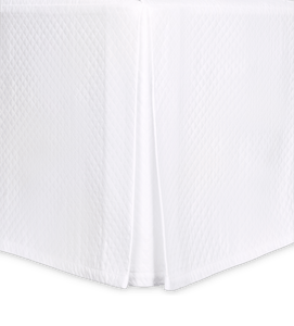 M145 Petra Queen Bedskirt Panels, 18" Drop White