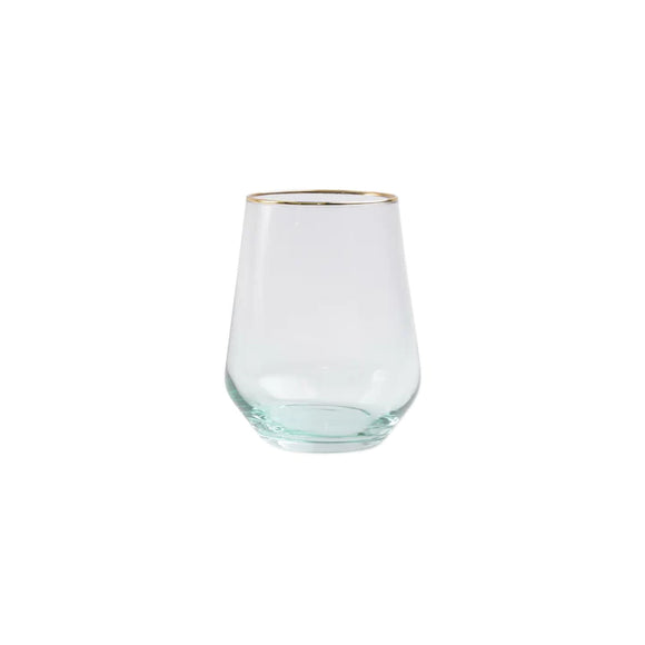 RAINBOW STEMLESS WINE GLASS - GREEN