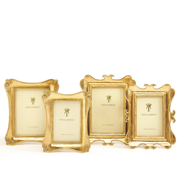 Brocante Distressed Gold Leaf Photo Frames