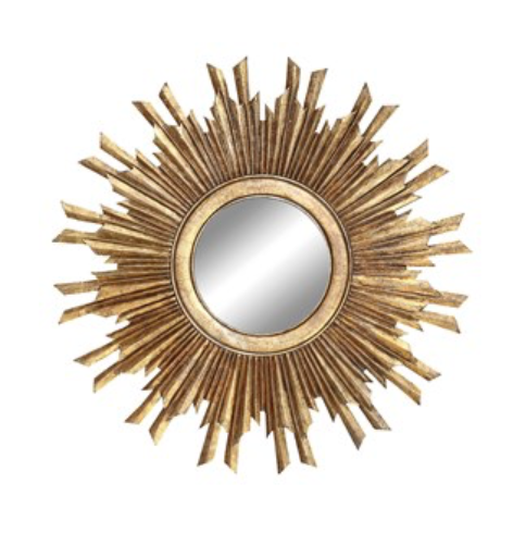 Sunburst Mirror, Gold Finish