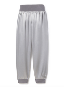 Sunny Satin Joggers - Dark Silver