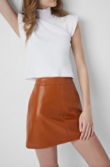 Crolenda Pu Mini Skirt