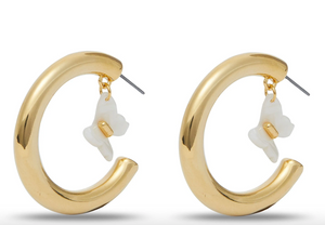 Gold Papillon Hoop Earrings