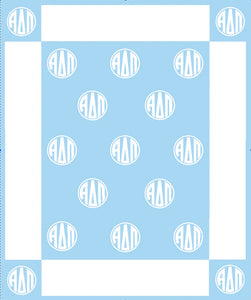 Alpha Delta Pi Woven Monogram Circle Blanket (50" x 60")