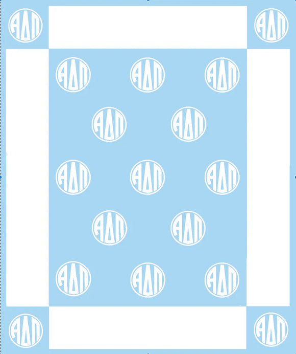 Alpha Delta Pi Woven Monogram Circle Blanket (50