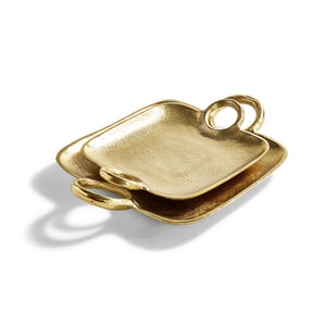 Metropolitan Gold Trays with Handles