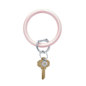 Silicone Big O® Key Ring - Rosé Pearlized