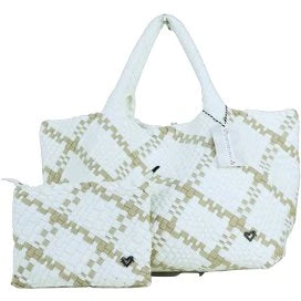Abbotsford X Large Woven - White & Tan