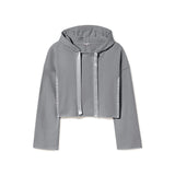 Bianca - French Terry Hoodie with Satin Insets