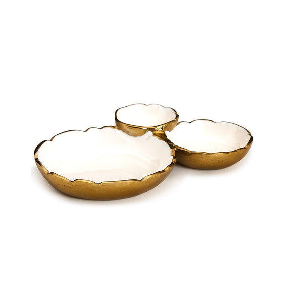 Lille Enamel Bowl Trio (Food Safe / Dry Food Only) - Enamel/RecycledRecycled Aluminium