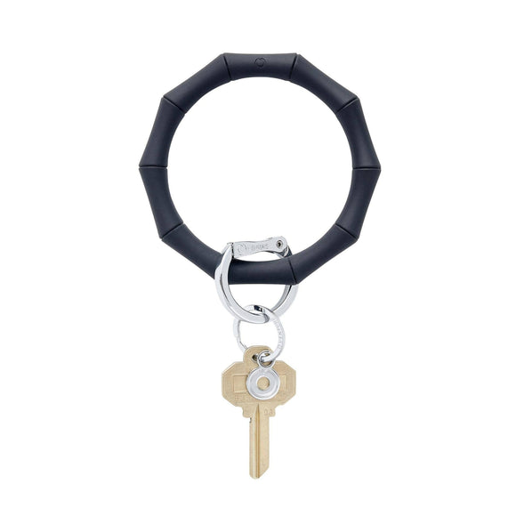 Silicone Big O® Key Ring - Back in Black Bamboo