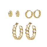 CHAIN LINK HOOP EARRINGS A/3