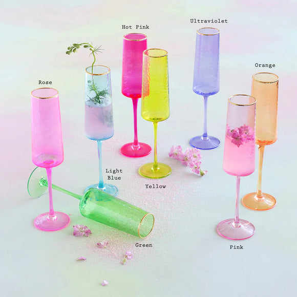 RAINBOW CHAMPAGNE FLUTE, 10.75