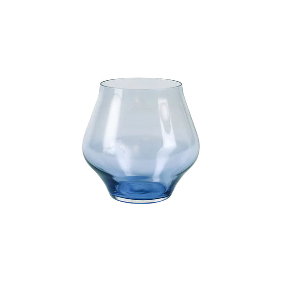 CONTESSA STEMLESS WINE GLASS - BLUE