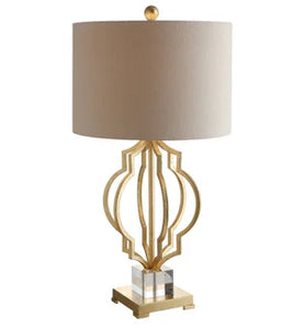 33.5" H Parisian METAL + CRESTAL TABLE LAMP