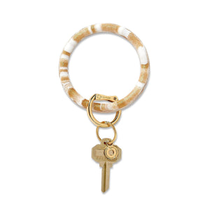 Silicone Big O® Key Ring - Gold Rush Marble